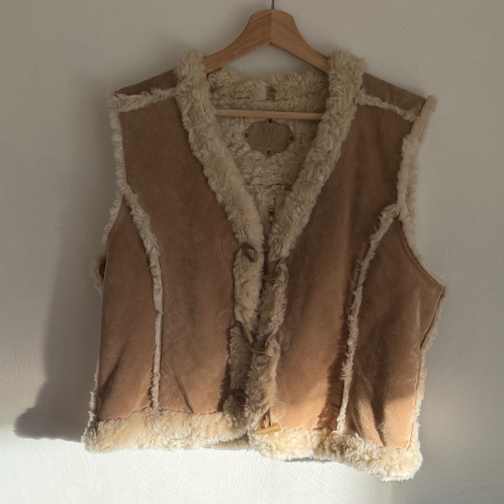Wilsons Leather Brown Shearling Vest